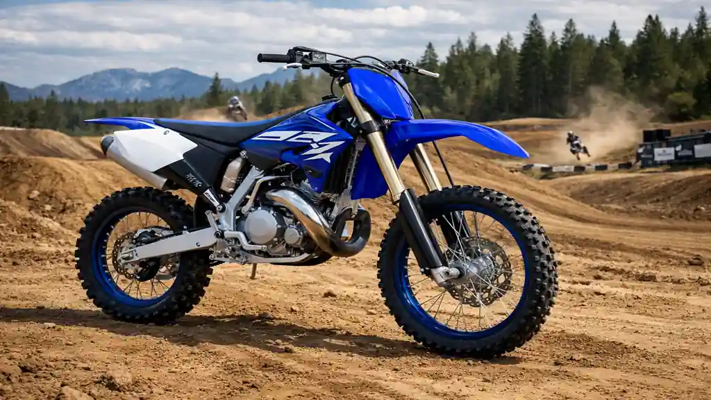 Yamaha YZ125 2025 moto de cross 125 cm3 deux temps sur circuit de motocross